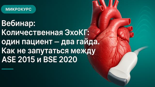 Webinar: “Quantitative echocardiography: one patient — two guidelines. How not to get confused between ASE 2015 and BSE 2020”